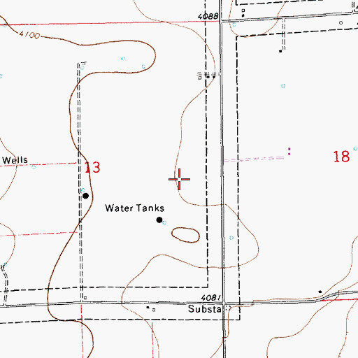 Topographic Map of 12715 Water Well, NM