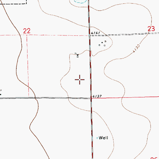 Topographic Map of 10761 Water Well, NM