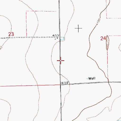 Topographic Map of 12154 Water Well, NM