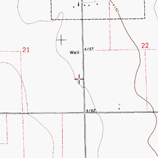 Topographic Map of 10760 Water Well, NM