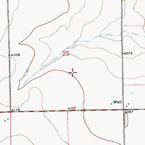 Topographic Map of 10632 Water Well, NM