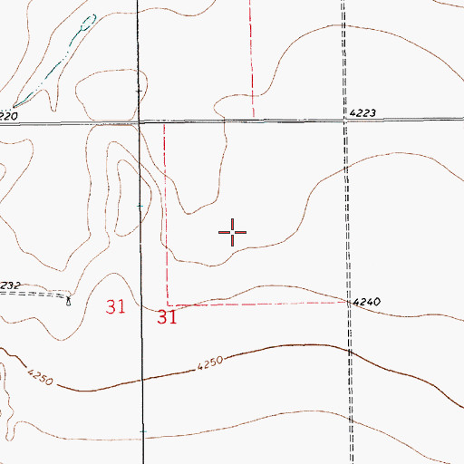 Topographic Map of 10639 Water Well, NM