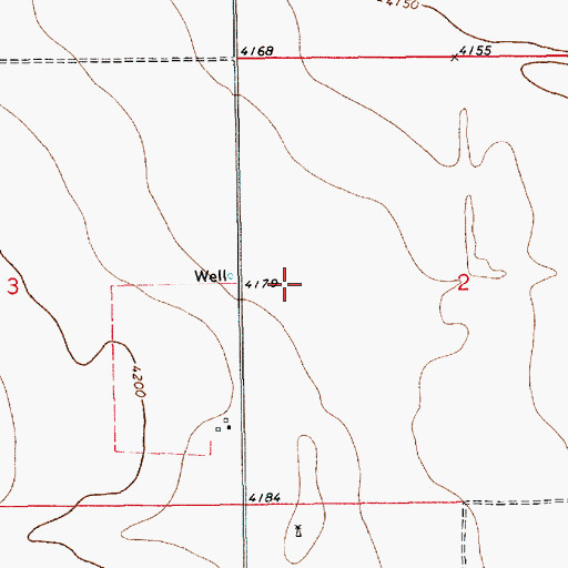 Topographic Map of 12720 Water Well, NM