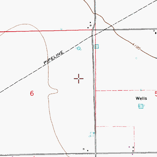 Topographic Map of 10876 Water Well, NM