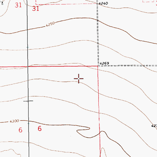 Topographic Map of 10640 Water Well, NM