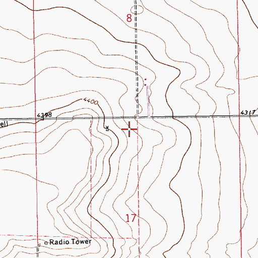 Topographic Map of 11678 Water Well, NM