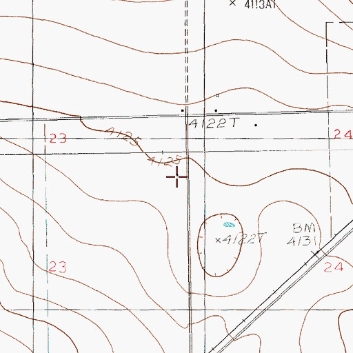 Topographic Map of 10886 Water Well, NM