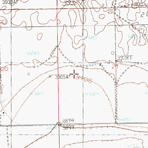 Topographic Map of 12413 Water Well, NM