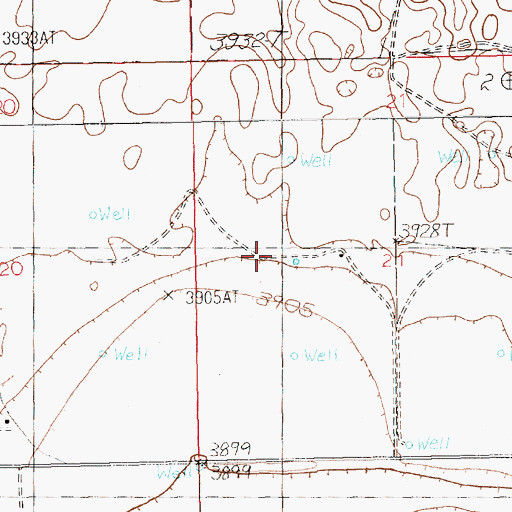 Topographic Map of 10124 Water Well, NM