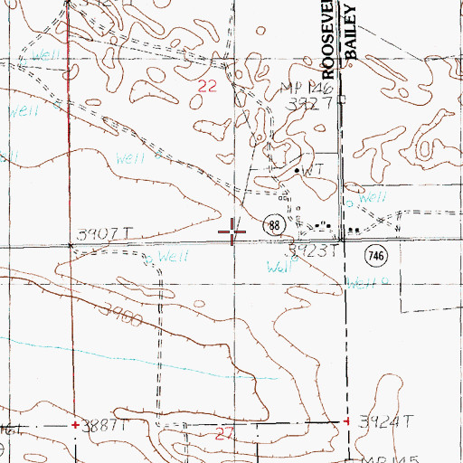 Topographic Map of 12211 Water Well, NM