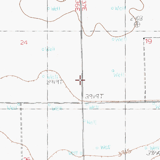 Topographic Map of 11613 Water Well, NM