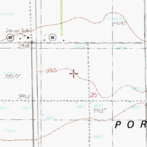 Topographic Map of 12196 Water Well, NM