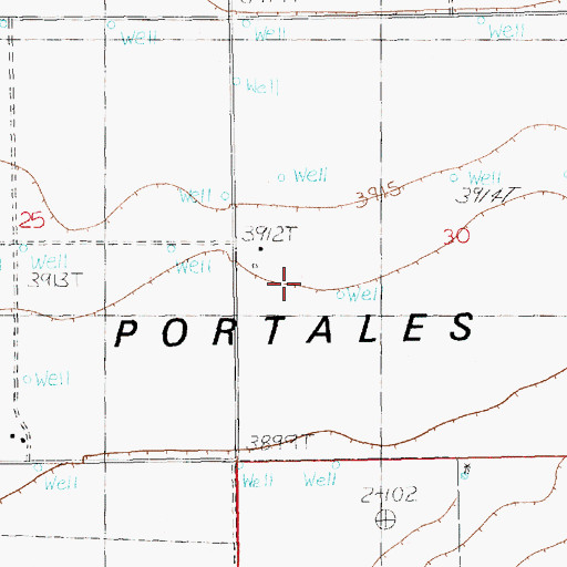 Topographic Map of 10127 Water Well, NM