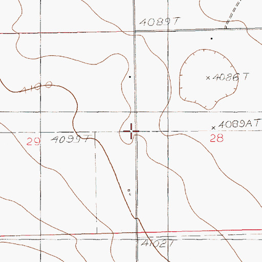 Topographic Map of 10916 Water Well, NM