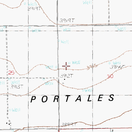 Topographic Map of 11630 Water Well, NM