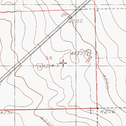 Topographic Map of 10900 Water Well, NM