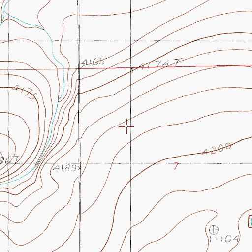 Topographic Map of 10987 Water Well, NM