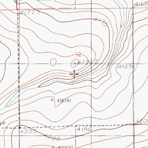 Topographic Map of 12217 Water Well, NM