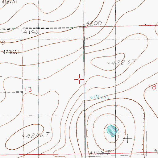 Topographic Map of 10979 Water Well, NM