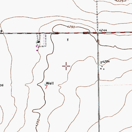Topographic Map of 11106 Water Well, NM