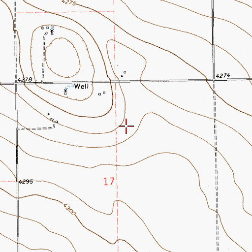 Topographic Map of 11074 Water Well, NM