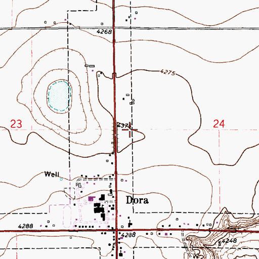 Topographic Map of 12528 Water Well, NM