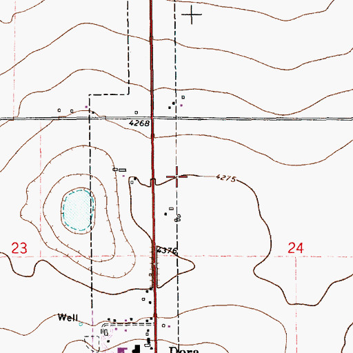 Topographic Map of 11079 Water Well, NM