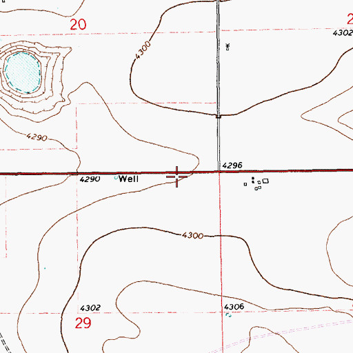 Topographic Map of 10132 Water Well, NM