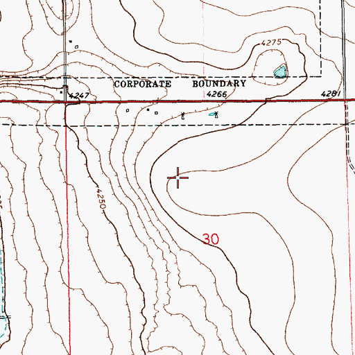 Topographic Map of 11133 Water Well, NM