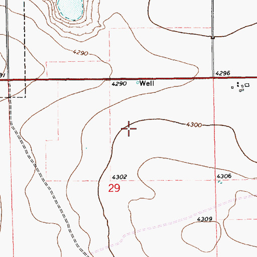 Topographic Map of 11132 Water Well, NM