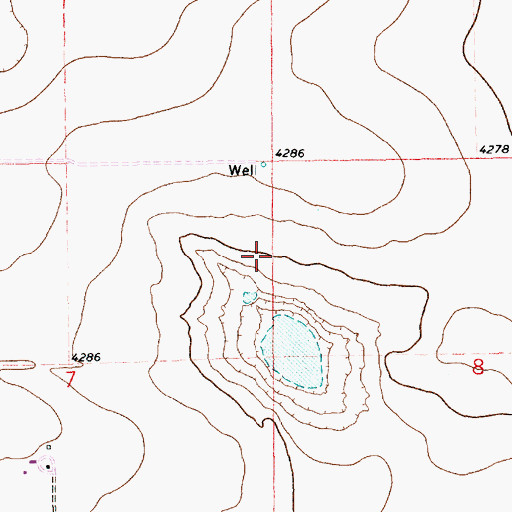 Topographic Map of 11237 Water Well, NM