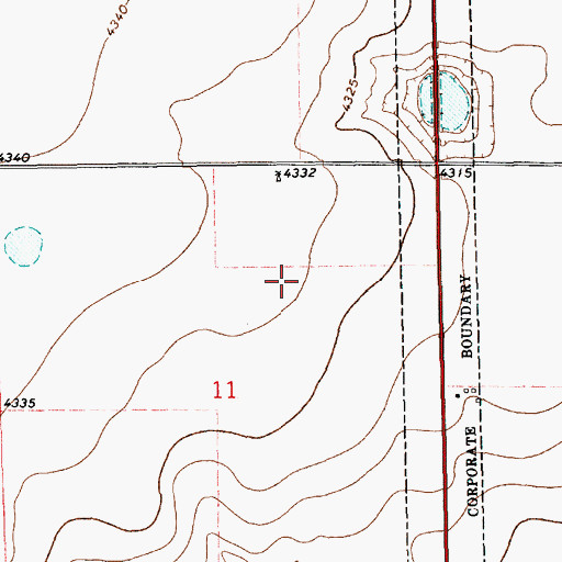 Topographic Map of 11208 Water Well, NM