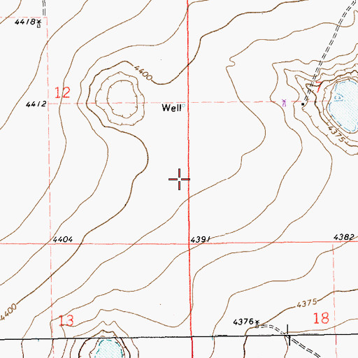 Topographic Map of 11198 Water Well, NM