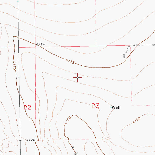 Topographic Map of 11249 Water Well, NM