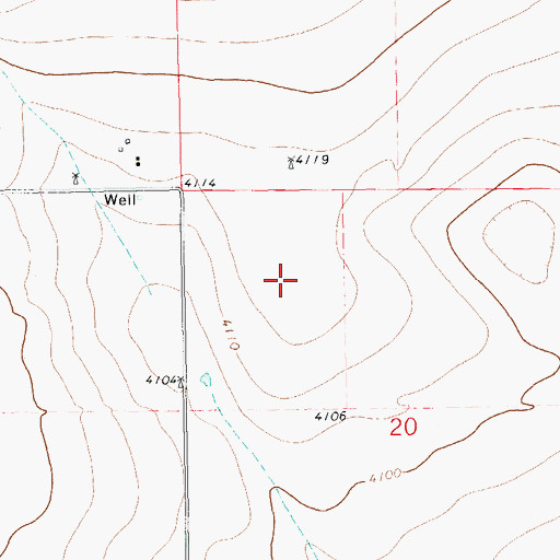 Topographic Map of 11306 Water Well, NM