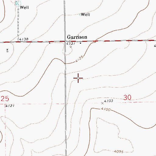 Topographic Map of 11326 Water Well, NM