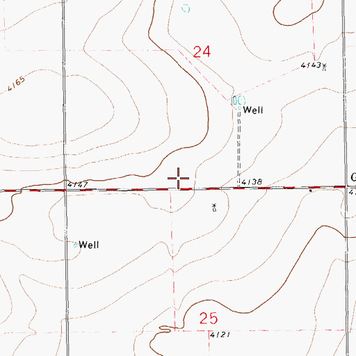 Topographic Map of 11259 Water Well, NM