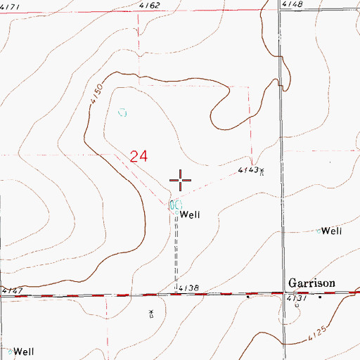 Topographic Map of 12533 Water Well, NM