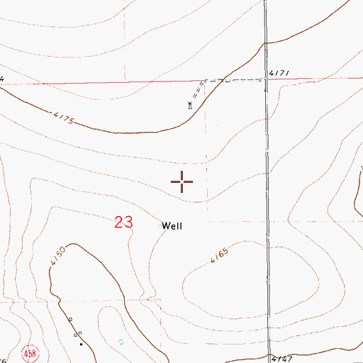 Topographic Map of 11257 Water Well, NM