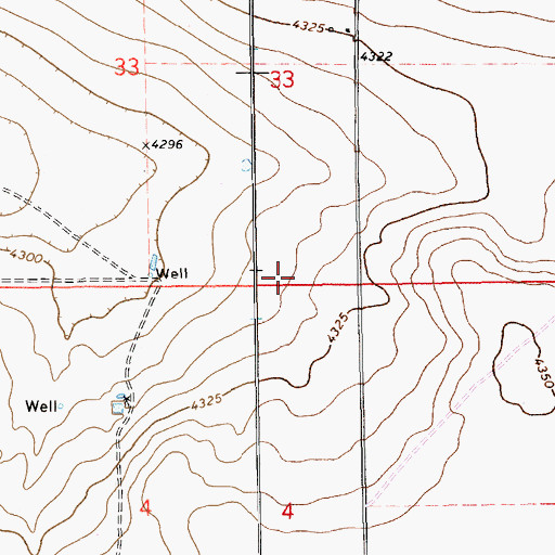 Topographic Map of 12529 Water Well, NM