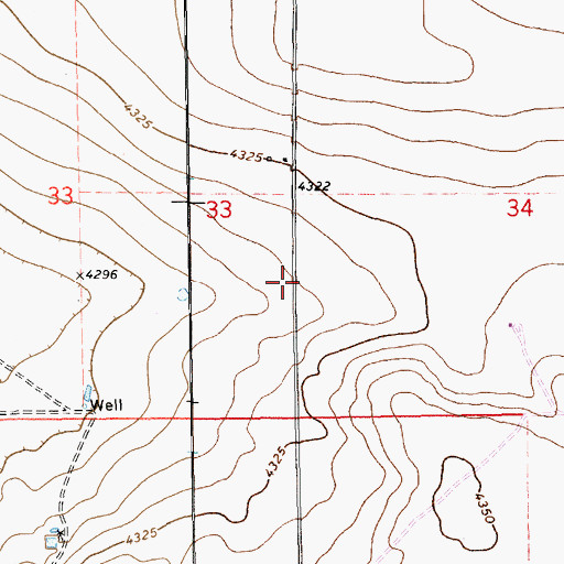 Topographic Map of 11096 Water Well, NM