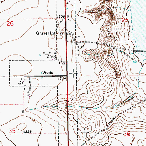 Topographic Map of 11092 Water Well, NM