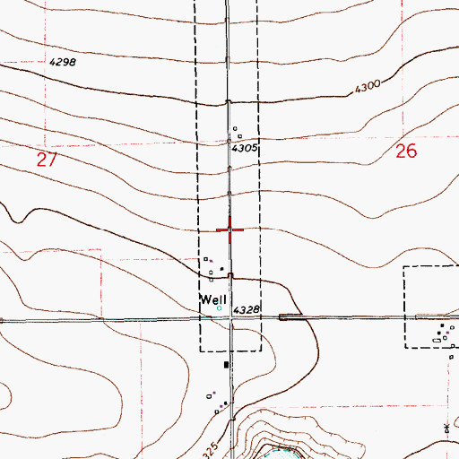 Topographic Map of 11093 Water Well, NM