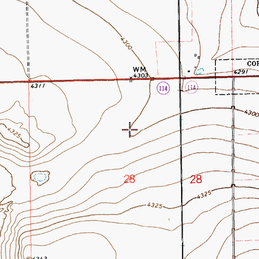 Topographic Map of 11082 Water Well, NM