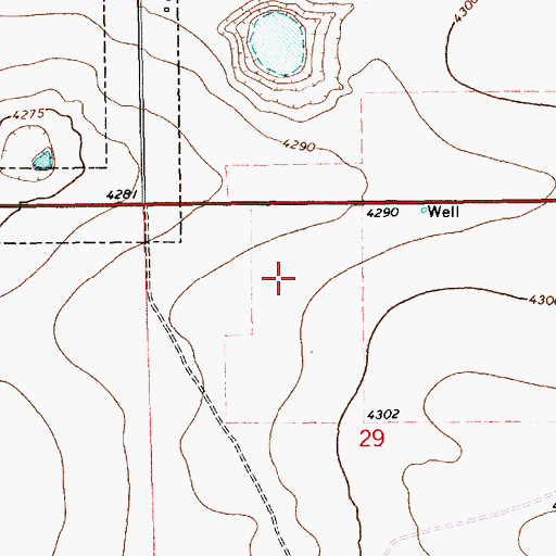 Topographic Map of 11087 Water Well, NM