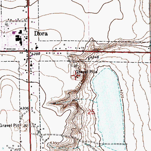 Topographic Map of 11086 Water Well, NM