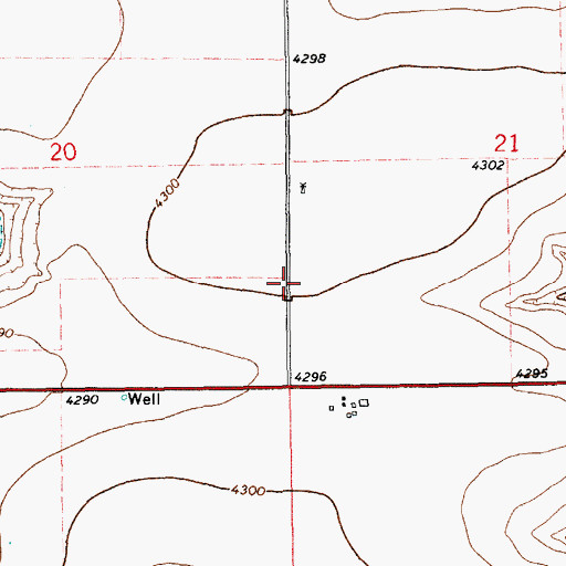 Topographic Map of 11125 Water Well, NM