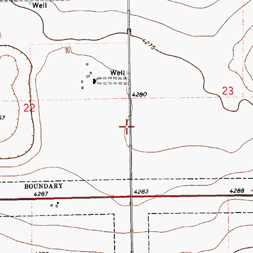 Topographic Map of 11083 Water Well, NM