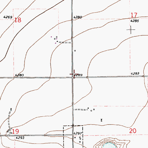 Topographic Map of 11120 Water Well, NM