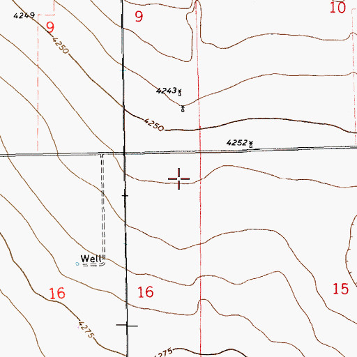 Topographic Map of 11077 Water Well, NM
